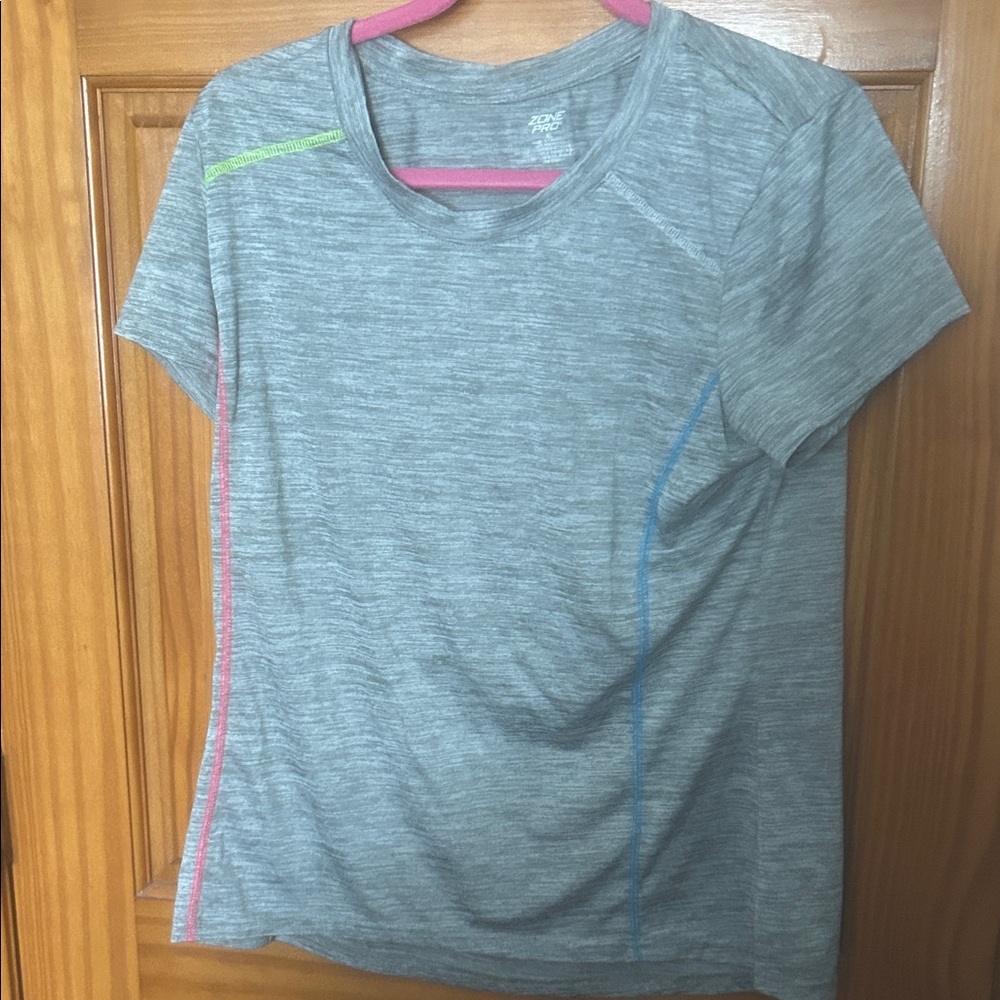 Zone Pro Heather Gray Athletic Tee